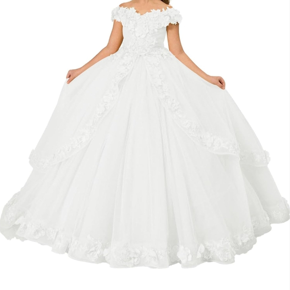 Elegant White Ball Gown Dress